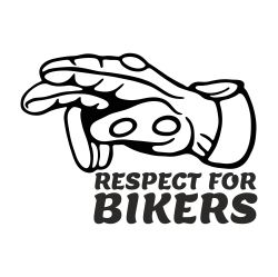 Respect for Bikers Ръкавица - Стикер за автомобил 