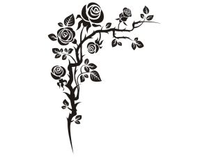 декоративен стикер рози