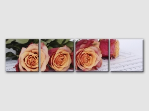 Рози - декоративно пано от 4 части