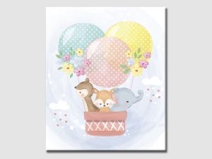 Картина от канава Животни с балон
