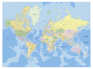 Фототапет Карта на света - 360x270см