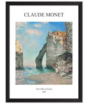 Принт Скалите край Етрета, импресия на Клод Моне - репродукция