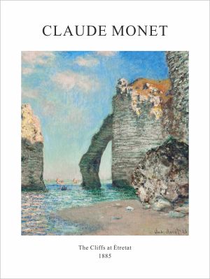 Принт Скалите край Етрета, импресия на Клод Моне - репродукция