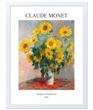 Принт Букет слънчогледи, импресия на Клод Моне - репродукция