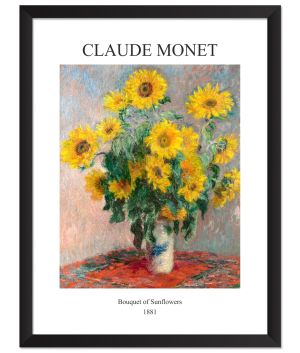 Принт Букет слънчогледи, импресия на Клод Моне - репродукция