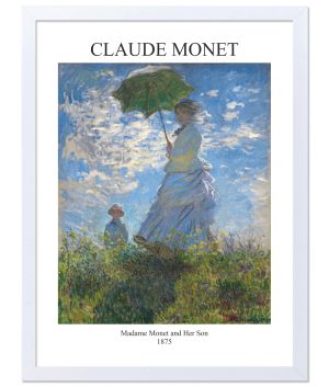 Принт Мадам Моне и нейният син, импресия на Клод Моне - репродукция