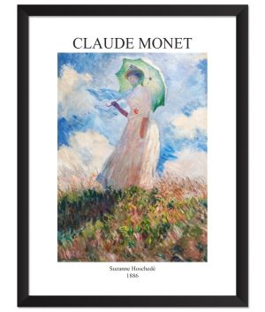 Принт Жена с чадър (Suzanne Hoschedé), импресия на Клод Моне - репродукция