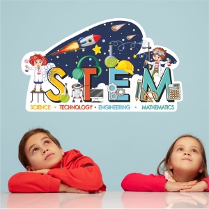 STEM образователен стикер за стена