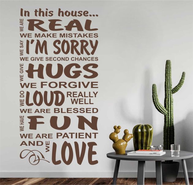 In this house... - стикер за декорация