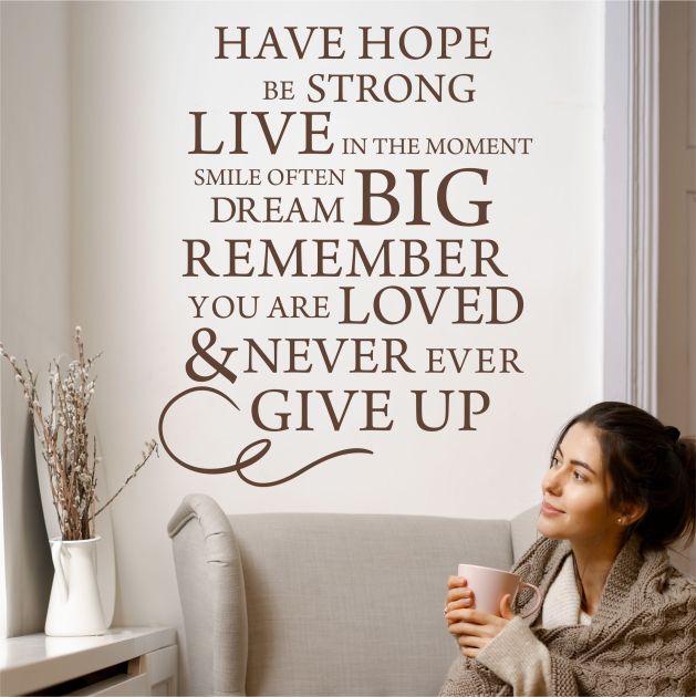 Have hope... вдъхновяващ стикер за декорация