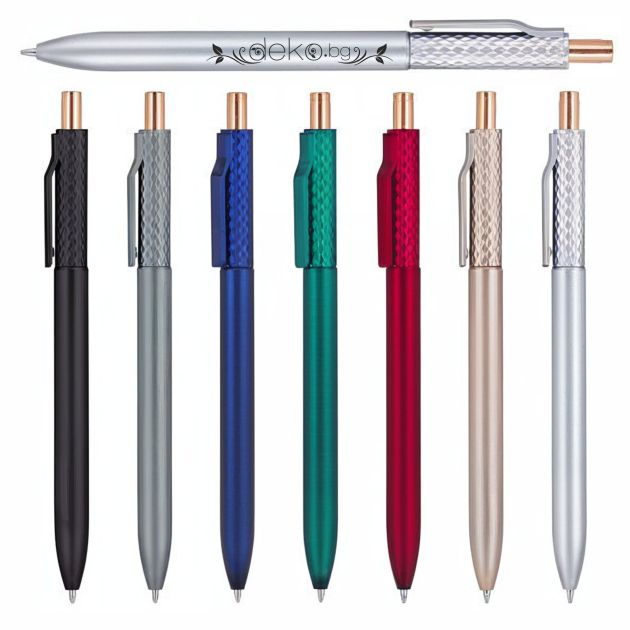 Метализирани пластмасови химикалки с печат на вашето лого или текст 