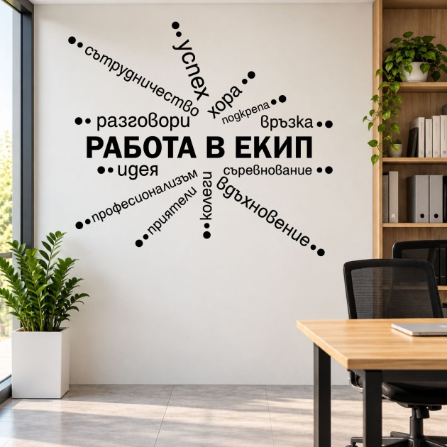 Стикер за стена Работа в екип