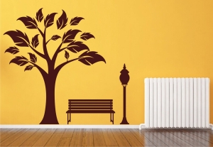 стикер за стена дърво