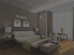 Светещи стикери за стена точки и луна