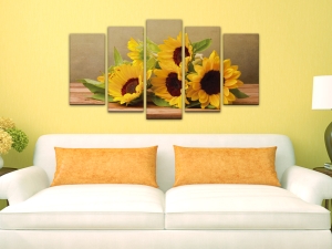 картина за стена слънчогледи