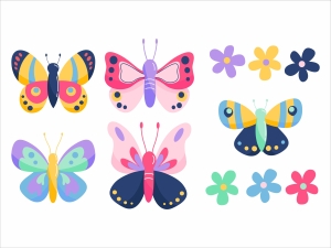 Стикери за детска стая - Пеперуди