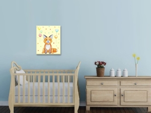 Картина за детска стая - Забавна лисица