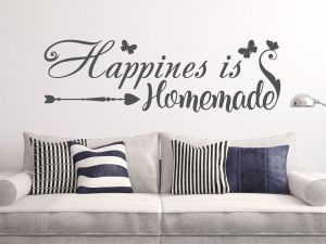 Стикер за стена Happines is homemade