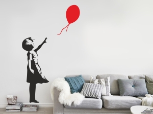 Стикер за стена дете с балон