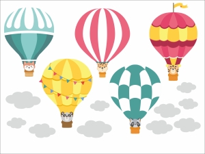 Балони и облаци - комплект
