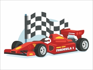 Детски стикер за стена Формула 1