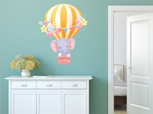 Декоративен детски стикер Слонче в балон