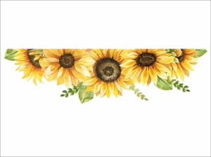 Слънчогледи - стикер с ефект на акварелна рисунка