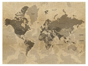 Фототапет Винтидж карта на света - 360x270см