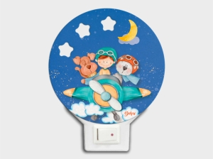 Детска нощна лампа с LED осветление - САМОЛЕТЧЕ
