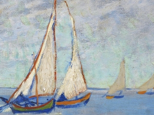 Рибарски лодки на плажа,  Винсент Ван Гог - репродукция