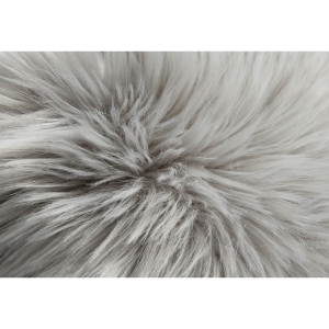 Декоративна възглавница Ovium с дълъг косъм сива 40х40 см
