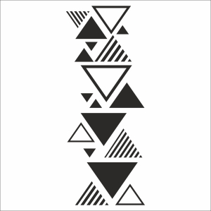 Банер триъгълници - модерен стикер за стена