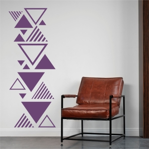 Банер триъгълници - модерен стикер за стена