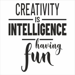 Creativity is intelligence...