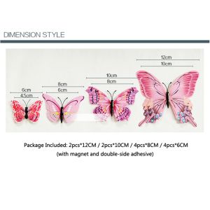 Бели пеперуди за декорация - 3D