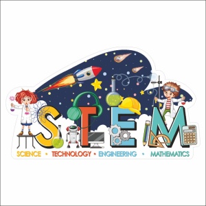 STEM - цветен стикер за стена